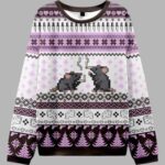 Smoking Rats Y2K Ugly Christmas Sweater