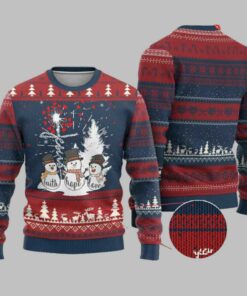 Snowman Faith Hope Love Ugly Christmas Sweater