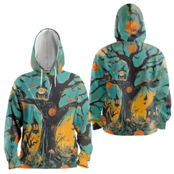 Spooky Ghost Pumpkins Halloween Hoodie