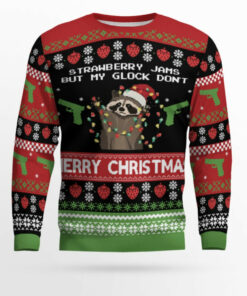 Strawberry Jams But My Glock Don’t Merry Ugly Christmas Sweater