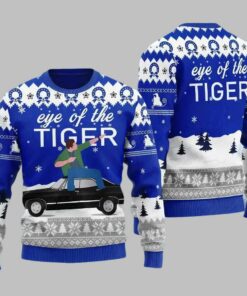 Supernatural Dean Singing Eye Of The Tiger Ugly Christmas Sweater