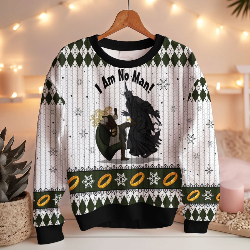 TTH-189242VKH_mk3.jpg I Am No Man Lord Of The Rings Ugly Sweater