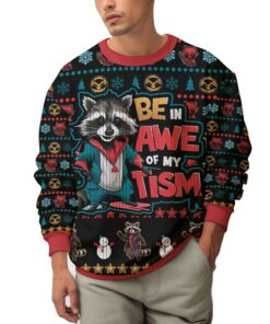 Be In Awe Of My Tism Rocket Raccoon Ugly Sweater 5 Be In Awe Of My Tism Rocket Raccoon Ugly Sweater