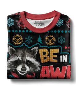 Be In Awe Of My Tism Rocket Raccoon Ugly Sweater 3 Be In Awe Of My Tism Rocket Raccoon Ugly Sweater