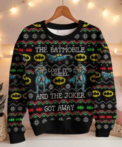 Batmobile Lost Its Wheel Joker Got Away Batman Ugly Sweater 3 Batmobile Lost Its Wheel Joker Got Away Batman Ugly Sweater