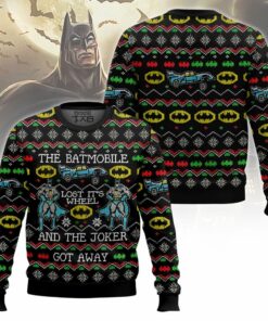 Batmobile Lost Its Wheel Joker Got Away Batman Ugly Sweater 2 Batmobile Lost Its Wheel Joker Got Away Batman Ugly Sweater