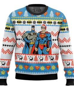 Superman And Batman Ugly Sweater