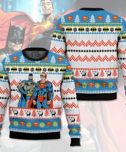 Superman And Batman Ugly Sweater