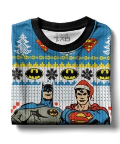 Superman And Batman Ugly Sweater