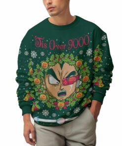 It's Over 9000 Dragon Ball Z Ugly Sweater 13 It's Over 9000 Dragon Ball Z Ugly Sweater