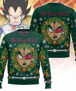 It's Over 9000 Dragon Ball Z Ugly Sweater 9 It's Over 9000 Dragon Ball Z Ugly Sweater