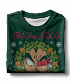 It's Over 9000 Dragon Ball Z Ugly Sweater 10 It's Over 9000 Dragon Ball Z Ugly Sweater