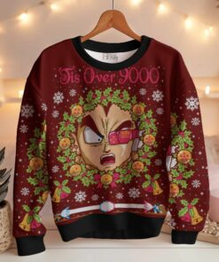 It's Over 9000 Dragon Ball Z Ugly Sweater 5 It's Over 9000 Dragon Ball Z Ugly Sweater