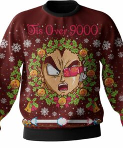 It's Over 9000 Dragon Ball Z Ugly Sweater 4 It's Over 9000 Dragon Ball Z Ugly Sweater