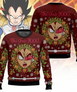It's Over 9000 Dragon Ball Z Ugly Sweater 2 It's Over 9000 Dragon Ball Z Ugly Sweater