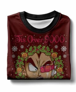 It's Over 9000 Dragon Ball Z Ugly Sweater 3 It's Over 9000 Dragon Ball Z Ugly Sweater