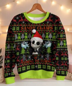 Sandy Claws Is Coming To Town Jack Skellington The Nightmare Before Christmas Ugly Sweater 4 Sandy Claws Is Coming To Town Jack Skellington The Nightmare Before Christmas Ugly Sweater