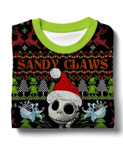 Sandy Claws Is Coming To Town Jack Skellington The Nightmare Before Christmas Ugly Sweater 3 Sandy Claws Is Coming To Town Jack Skellington The Nightmare Before Christmas Ugly Sweater