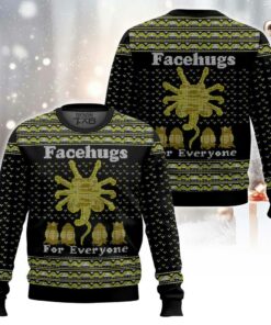 Face Hugs For Everyone Alien Ugly Sweater