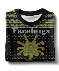 Face Hugs For Everyone Alien Ugly Sweater