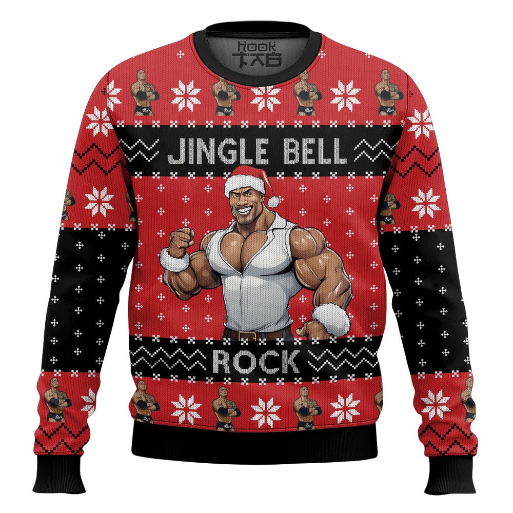 TTH-310242VKH_mk2.jpg Jingle Bell Rock The Rock Ugly Sweater