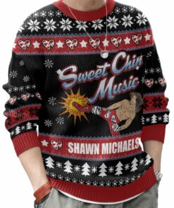 Sweet Chin Music Shawn Michaels Ugly Sweater 4 Sweet Chin Music Shawn Michaels Ugly Sweater