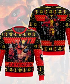 F.R.I.E.N.D Deadpool And Wolverine Ugly Sweater 2 F.R.I.E.N.D Deadpool And Wolverine Ugly Sweater