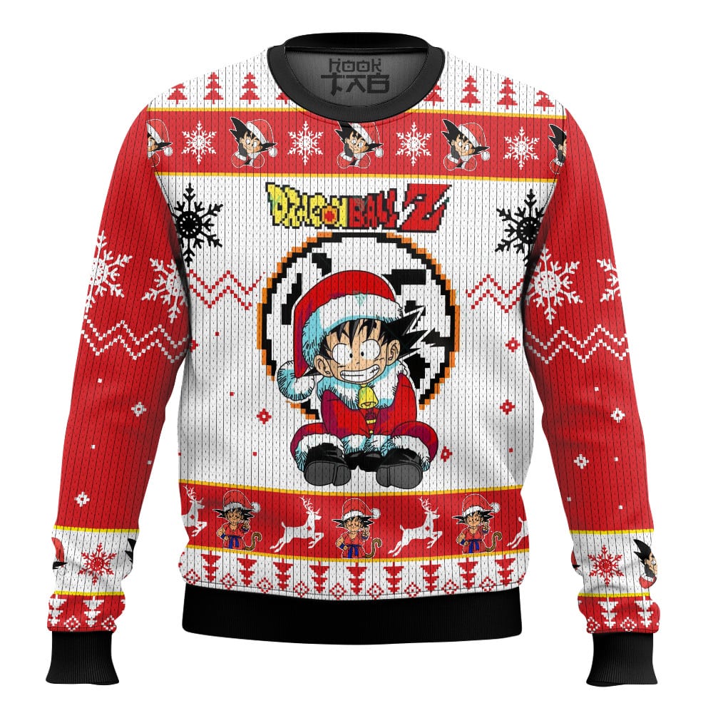 TTH-69243TTT-mk1_front.jpg Son Goku - Dragon Ball Z Ugly Sweater