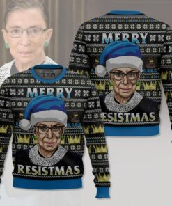 Merry Resistmas Ruth Bader Ginsburg RBG Ugly Sweater