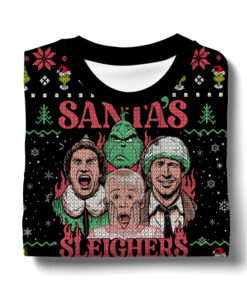Santa's Sleighers Grinch Ugly Christmas Sweater 3 Santa's Sleighers Grinch Ugly Christmas Sweater