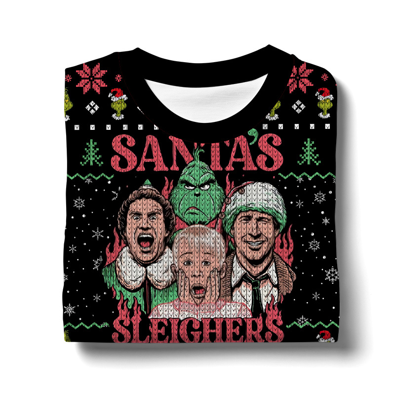 TU-SS300824DKD1-mk4.jpg Santa's Sleighers Grinch Ugly Christmas Sweater