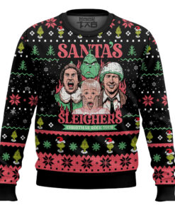 Santa's Sleighers Grinch Ugly Christmas Sweater