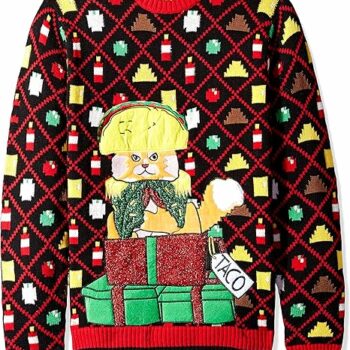 Taco Cat Christmas Ugly Sweater