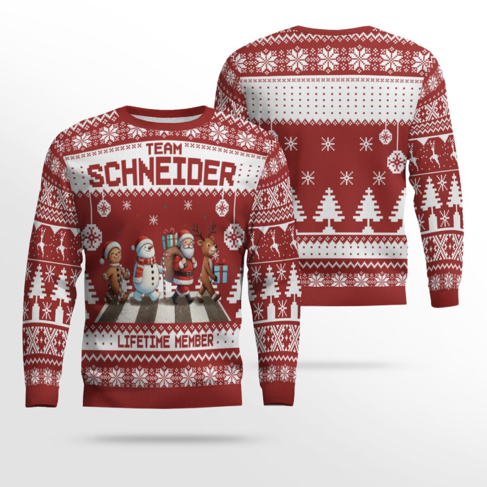 Team Schneider Lifetime Member Ugly Christmas Sweater