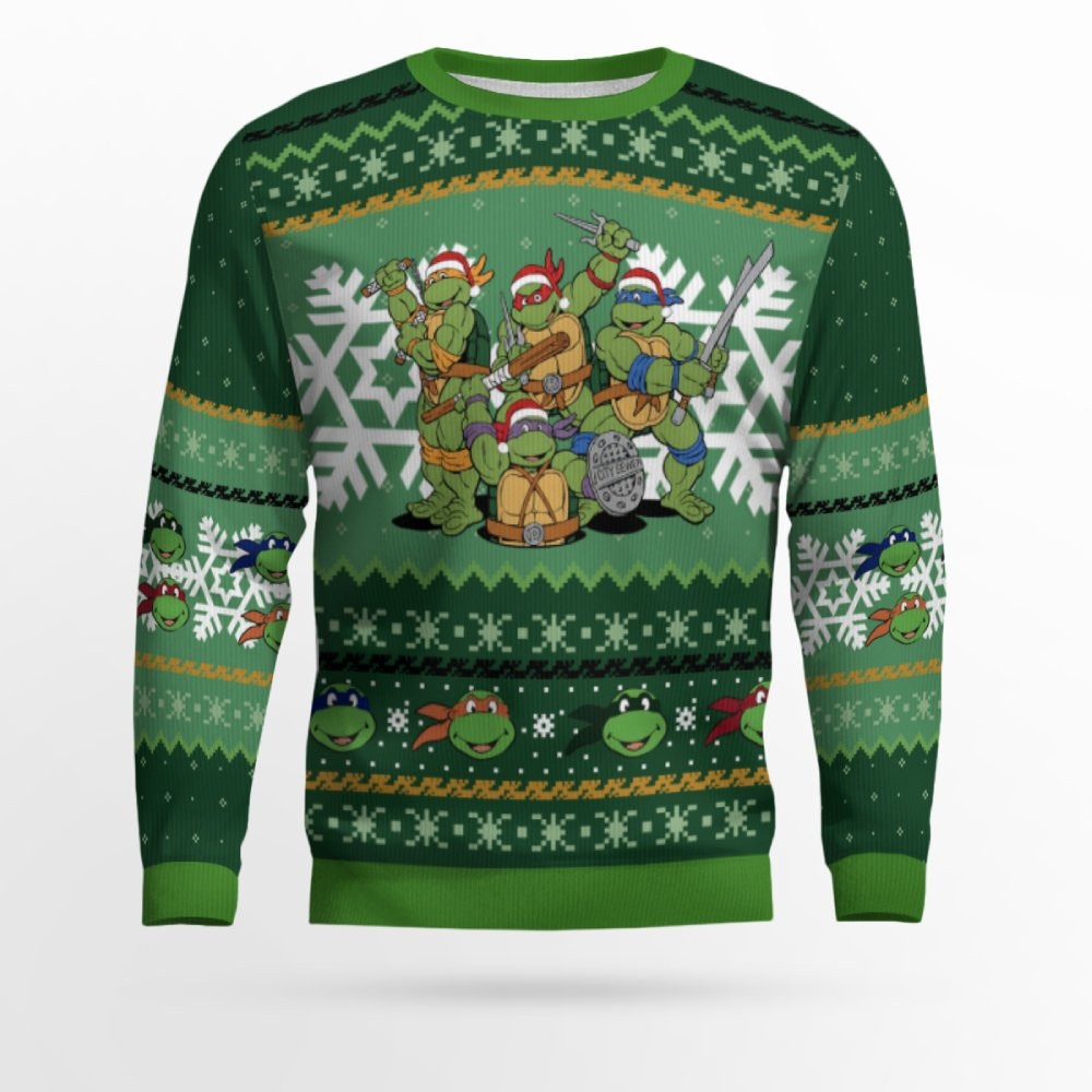 Teenage Mutant Ninja Turtles Christmas Ugly Christmas Sweater Teenage Mutant Ninja Turtles Christmas Ugly Christmas Sweater