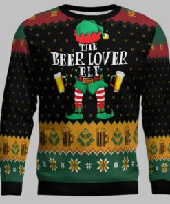 The Beer Lover Elf Ugly Christmas Sweater