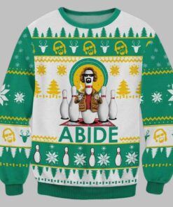 The Big Lebowski Abide Ugly Christmas Sweater