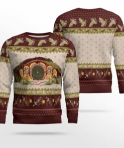 The Lord of the Rings Shire Hobbit Home Holiday Ugly Christmas Sweater