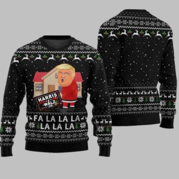 Trump 2024 Fa la la la la la la Anti Harris Ugly Christmas Sweater