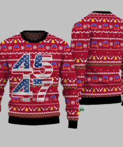 Trump 45 47 Ugly Christmas Sweater
