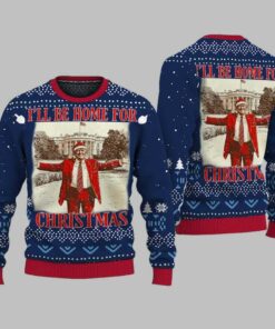 Trump I'll Be Home for Christmas Ugly Christmas Sweater