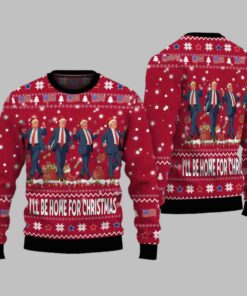 Trump I'll Be Home for Christmas Ugly Sweater