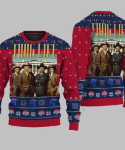 Trump Thug Life Christmas Ugly Christmas Sweater