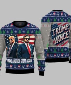 Trump Vance Make America Great Again 2024 Ugly Christmas Sweater