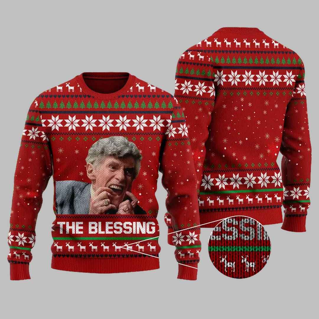 Uncle Lewis The Blessing Ugly Christmas Sweater Uncle Lewis The Blessing Ugly Christmas Sweater