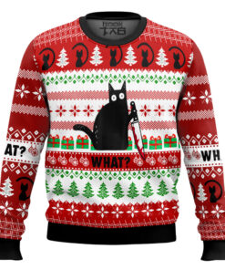 What Black Cat Ugly Christmas Sweater