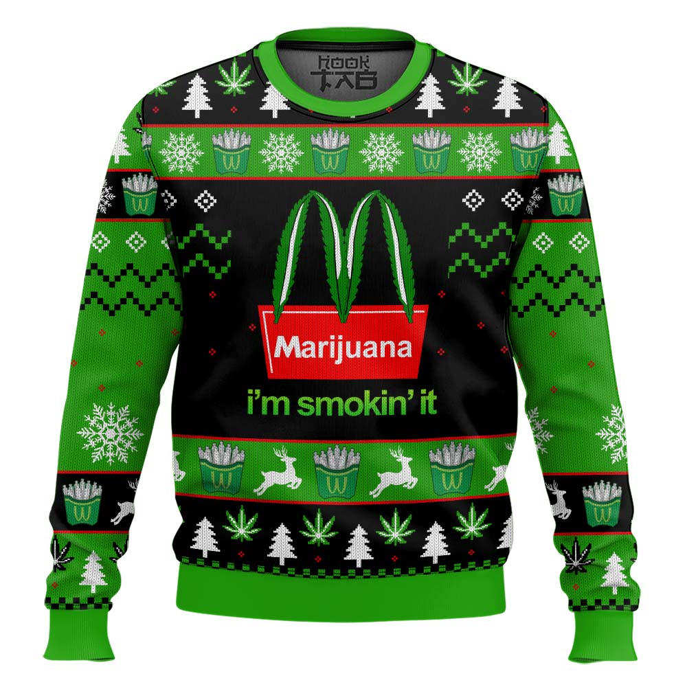 WED061023DHN4DKDmk2.jpg Marijuana I'm Smokin' It Christmas Ugly Sweater