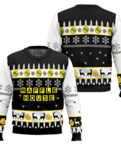 Waffle House Christmas Ugly Christmas Sweater 2 Waffle House Christmas Ugly Christmas Sweater