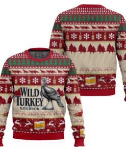 Wild Turkey Bourbon Whiskey Christmas Ugly Sweater 2 Wild Turkey Bourbon Whiskey Christmas Ugly Sweater