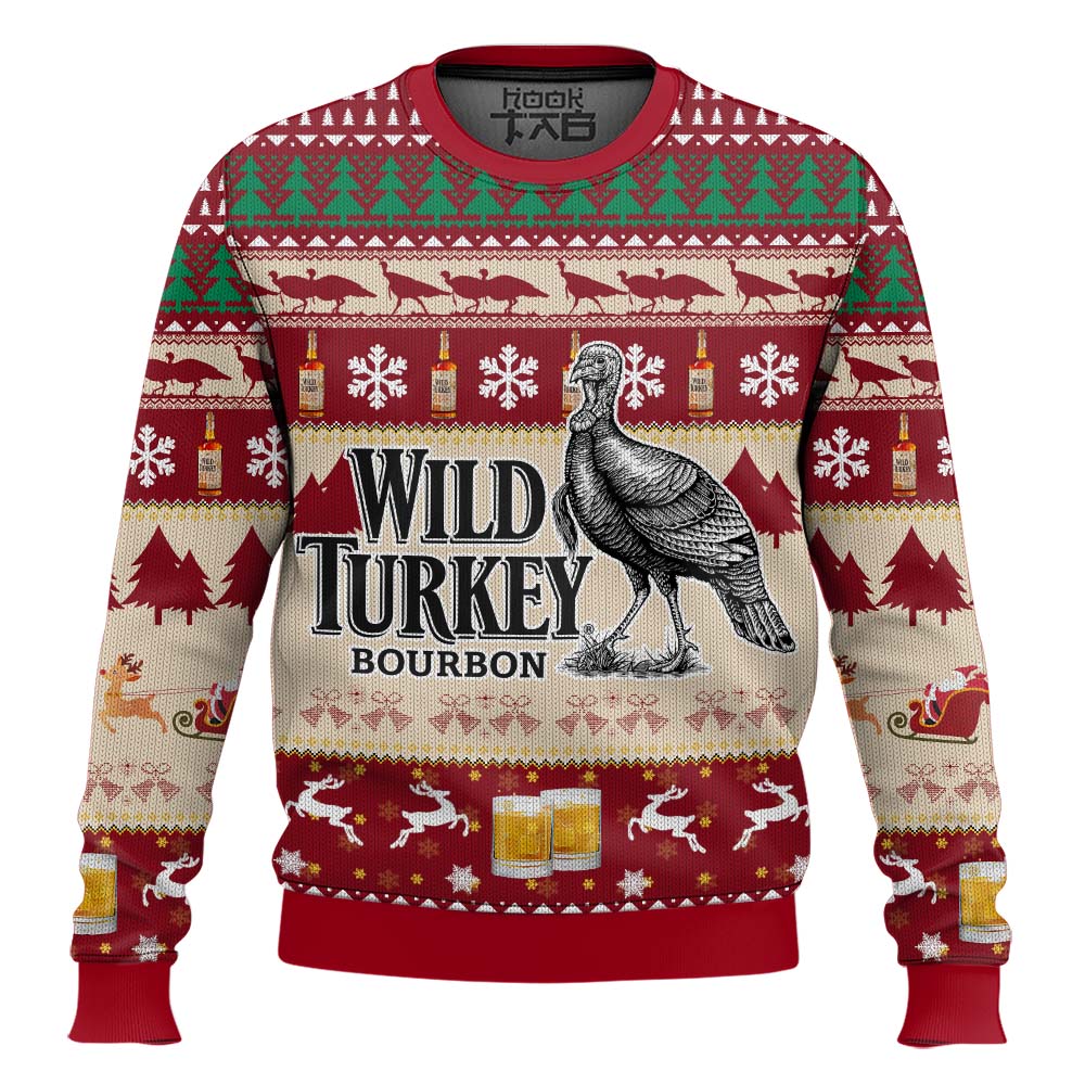 WT0810L1VKHmk2.jpg Wild Turkey Bourbon Whiskey Christmas Ugly Sweater